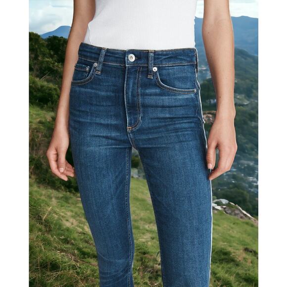 NWT - Rag & Bone Nina High-Rise Ankle Cigarette Jeans in Jasper Color Size: 27 - Picture 4 of 7